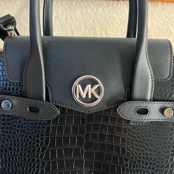 Michael Kors Black Embossed Leather Purse - Picture 8 of 8